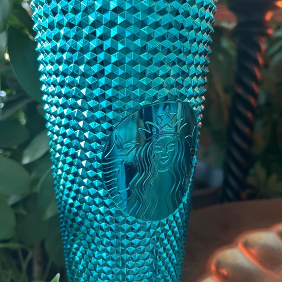 NWT STARBUCKS 2023 24 oz Aqua Studded Tumbler - Picture 5 of 6